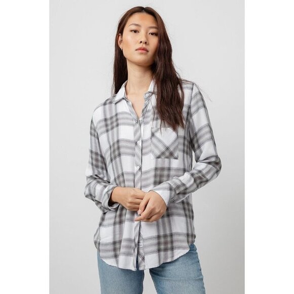 Rails Long Sleeve BNWT Plaid Top Sz 2XSmall Womens "Hunter" Button Down - Picture 1 of 8